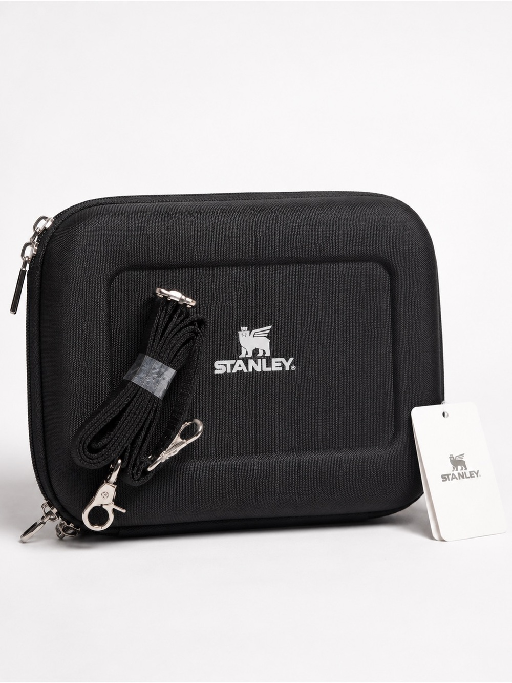 Stanley Black Zippered Hard Case with Detachable Strap
